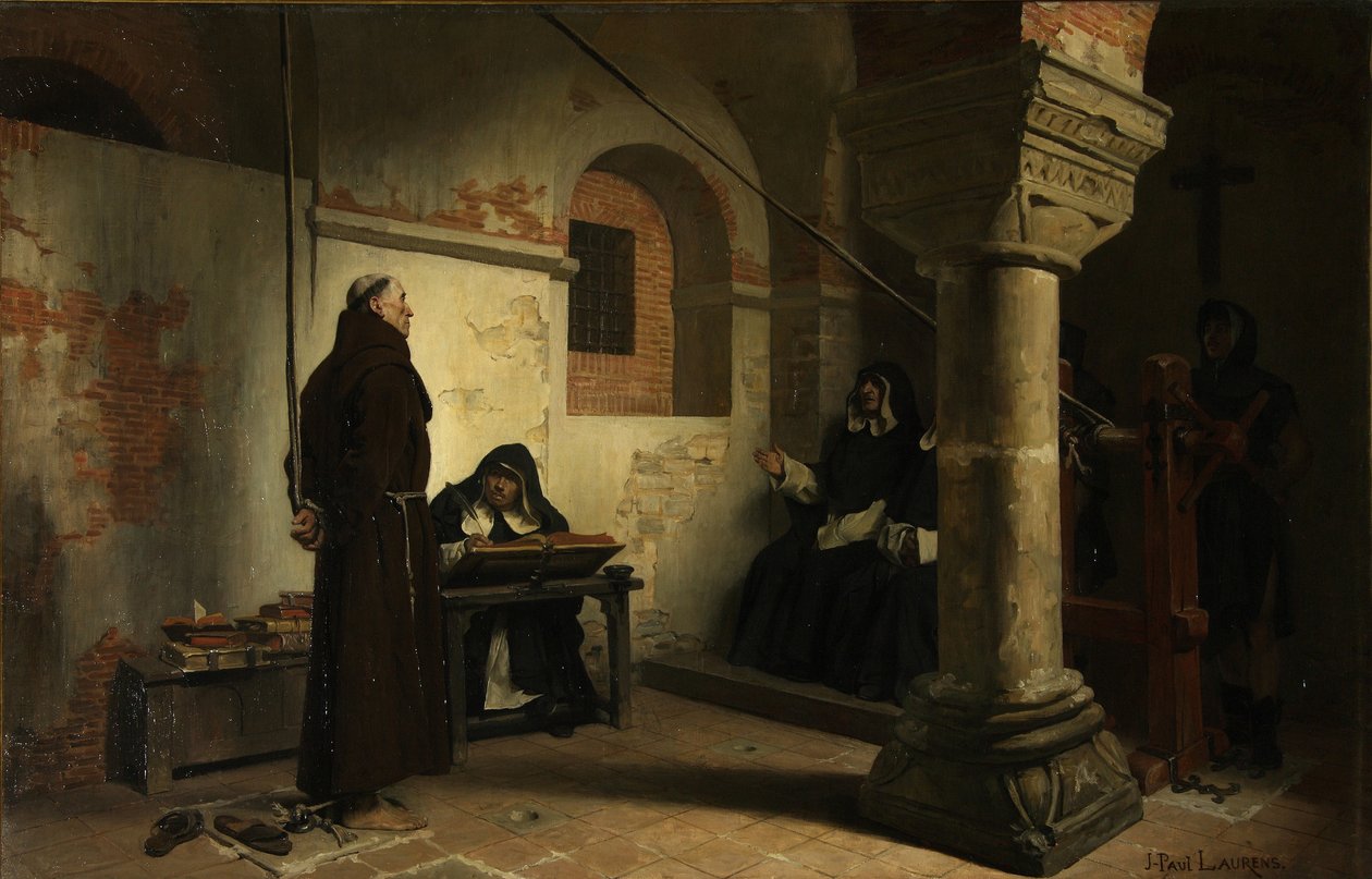 Bernard Délicieux przed Trybunałem Inkwizycji, ok. 1881 autorstwa Jean Paul Laurens