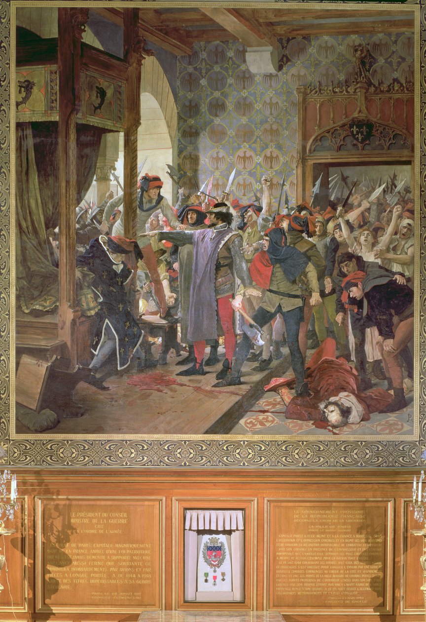 Etienne Marcel (zm. 1358) chroniący Delfina przed mafią w 1358 roku autorstwa Jean Paul Laurens