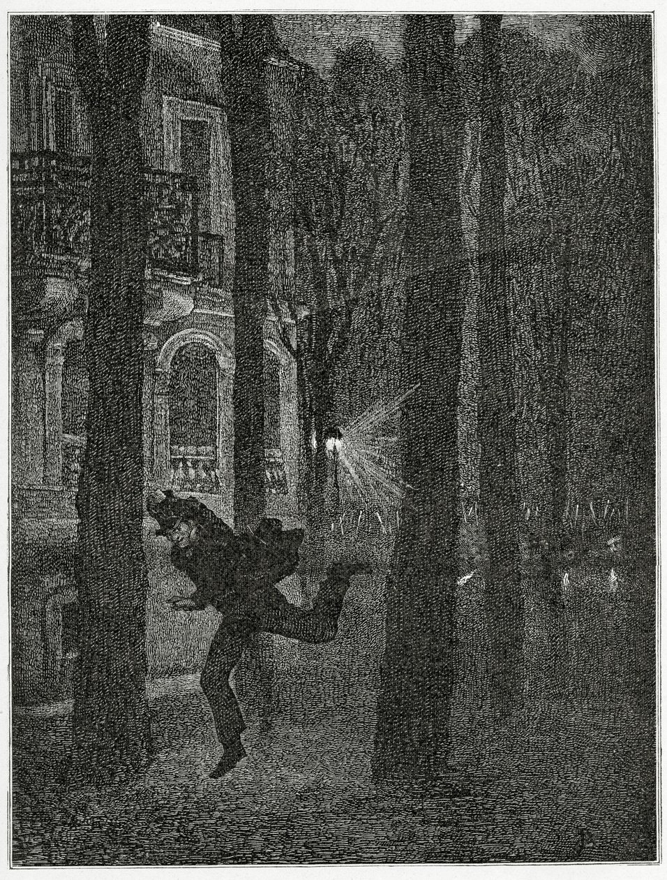 Uciekający więzień - ilustracja z Histoire d