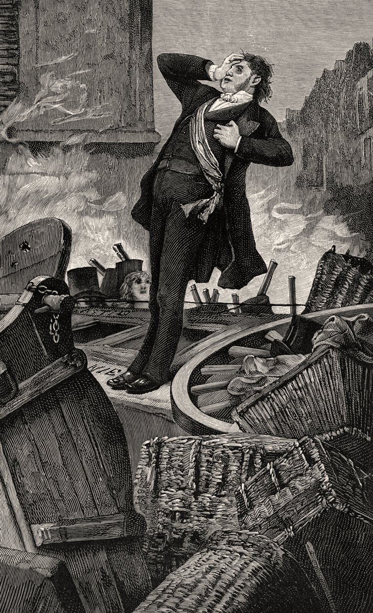 Śmierć Baudina - ilustracja z Histoire d