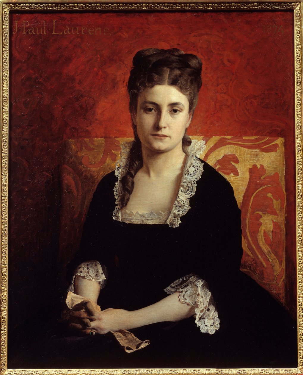 Portret kobiety. Obraz Jeana Paula Laurensa (1838-1921) autorstwa Jean Paul Laurens