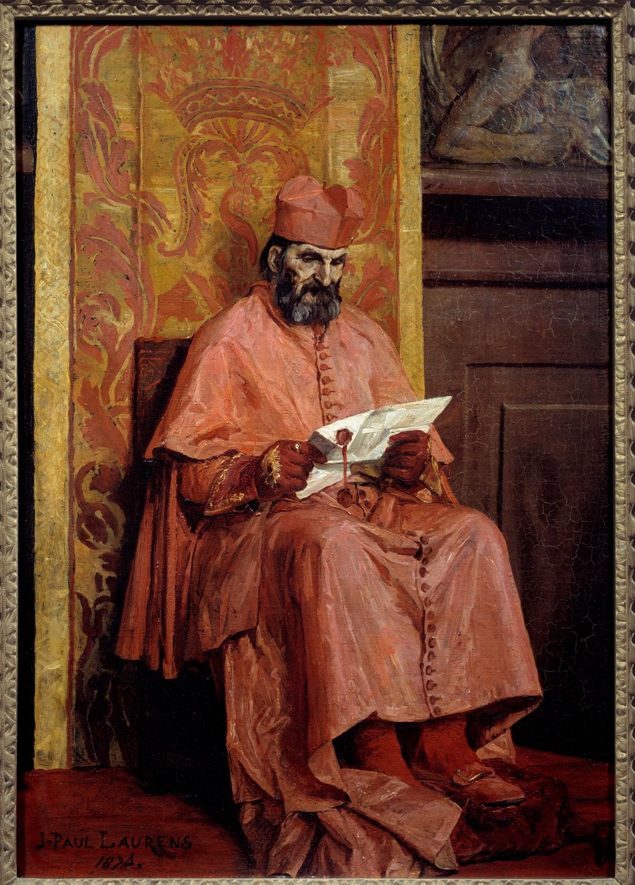 Kardynał. Obraz Jeana Paula Laurensa (1838-1921) autorstwa Jean Paul Laurens
