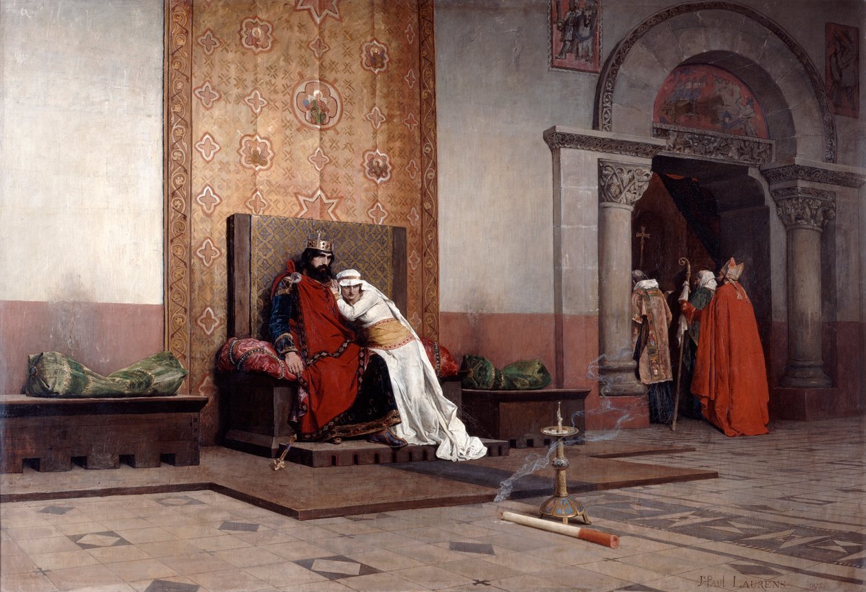 Ekskomunika Roberta Pobożnego, 1875 autorstwa Jean Paul Laurens