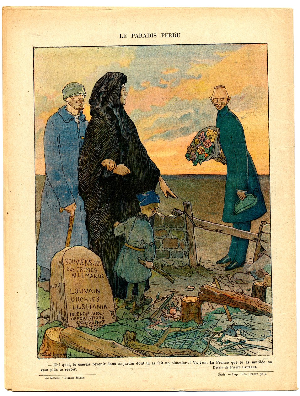 Czerwony śmiech (Le Rire Rouge), satyryczny w kolorach autorstwa Jean Paul Laurens