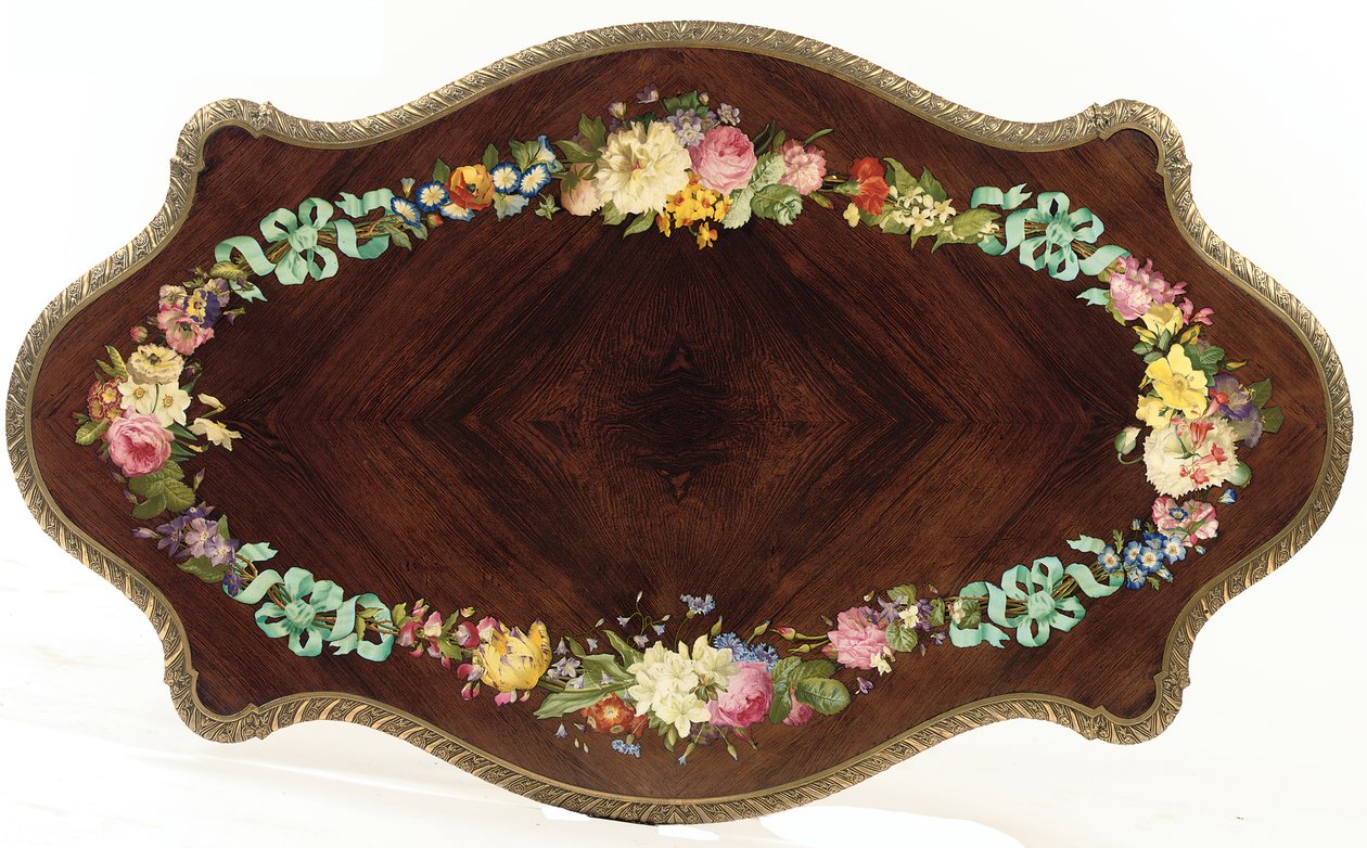 Stół centralny Napoleona III, ok. 1856 (palisander i emalia) (patrz także 476434 i 476436) autorstwa Jean Pierre Alexandre Tahan