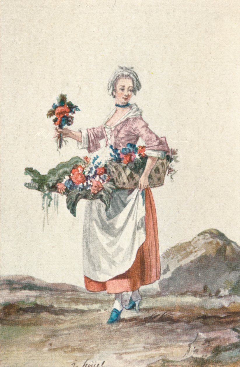 La Bouquetiere Garcon Cafetier, XVIII w., 1903 autorstwa Jean Pierre Houel
