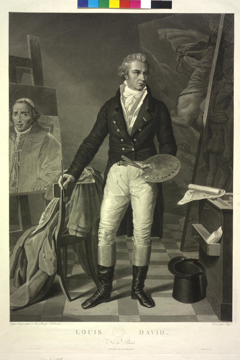 Jacques Louis David (akwatinta) autorstwa Jean Pierre Marie Jazet