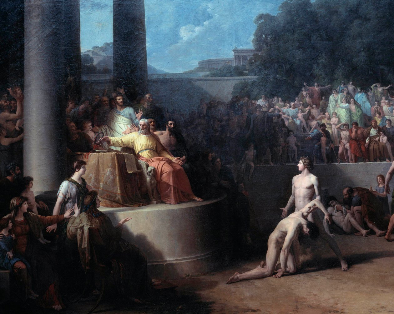 Igrzyska Olimpijskie Malarstwo Jean Pierre Saint Ours (1752-1809) Genewa z XVIII wieku, Muzeum Sztuki i Historii autorstwa Jean Pierre Saint Ours