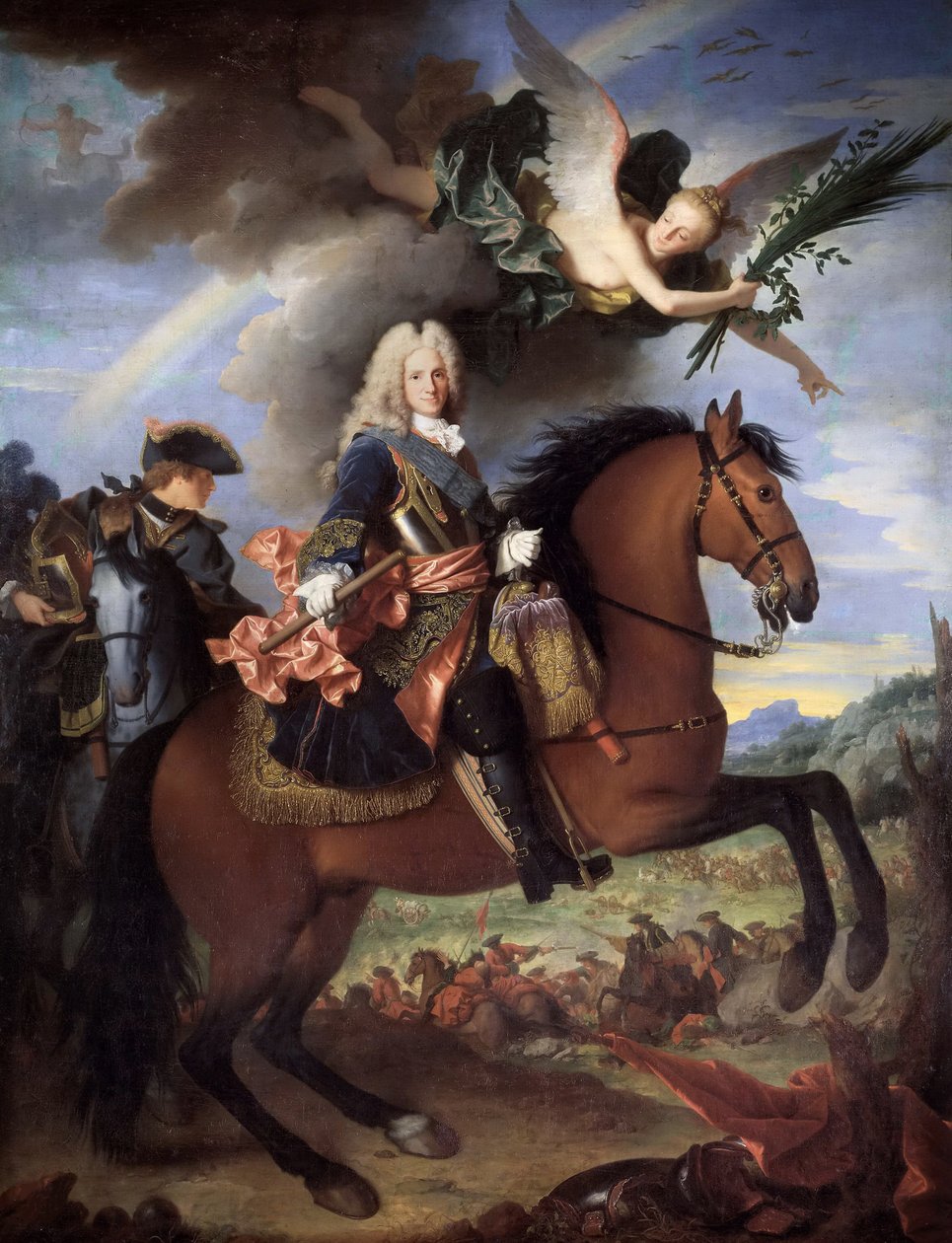 Portret konny Filipa V 1683-1746, króla Hiszpanii, 1723. autorstwa Jean Ranc