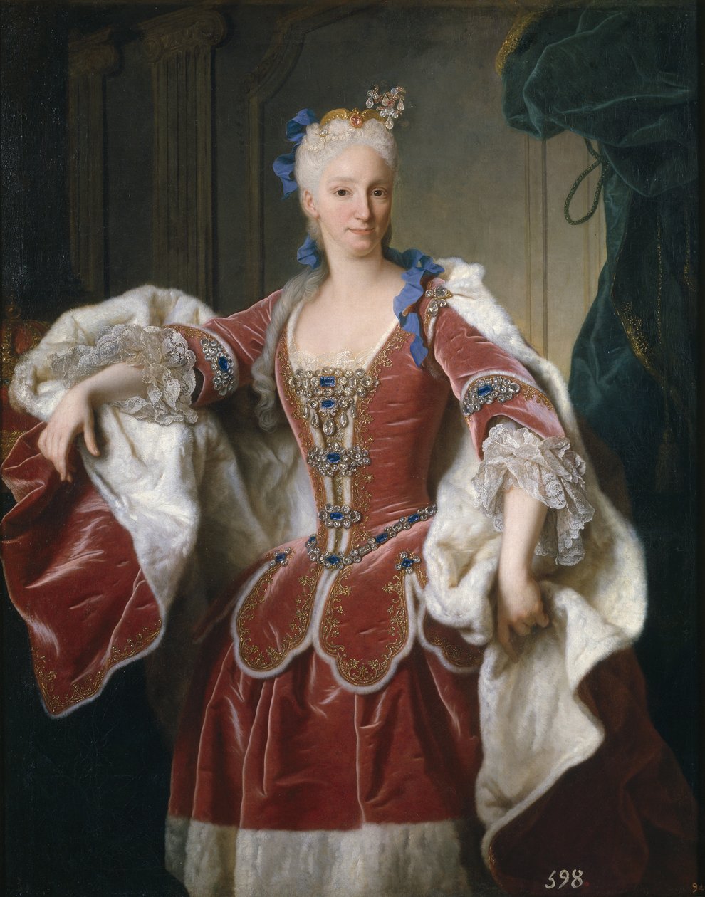 Portret Elisabeth Farnese, królowej Hiszpanii, 1723 autorstwa Jean Ranc