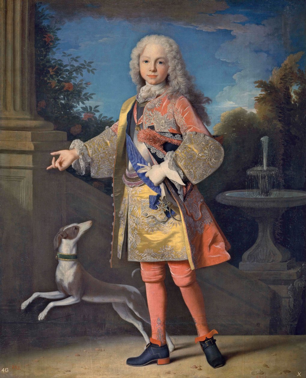 Portret Ferdynanda VI z Hiszpanii 1713-1759, ok. 1723. autorstwa Jean Ranc