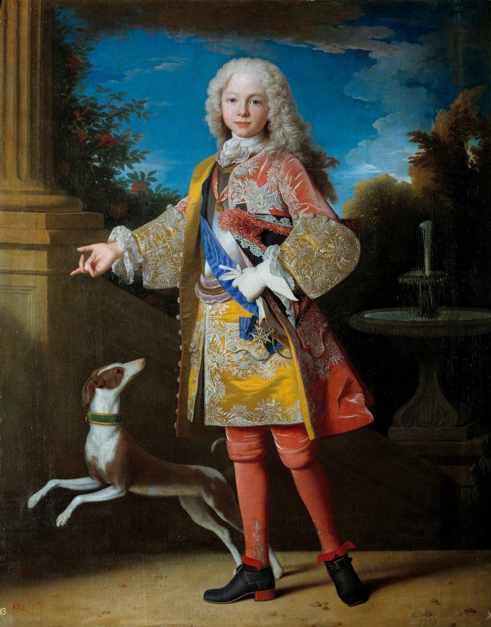 Portret Ferdynanda de Bourbon, księcia Asturii: Przyszły Ferdynand VI dit le Sage (1713-1759), król Hiszpanii, obraz Jeana Ranca (1674-1735). XVIII wiek, Muzeum Prado Madryt - Portret Ferdynanda Burbońskiego, księcia Asturii, późnego Ferdynanda VI autorstwa Jean Ranc