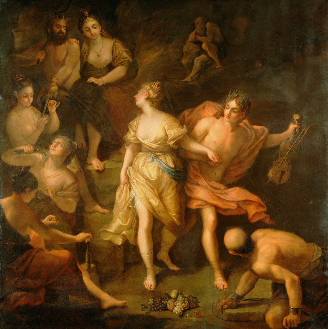 Orfeusz i Eurydyka, ok.1709 autorstwa Jean Raoux