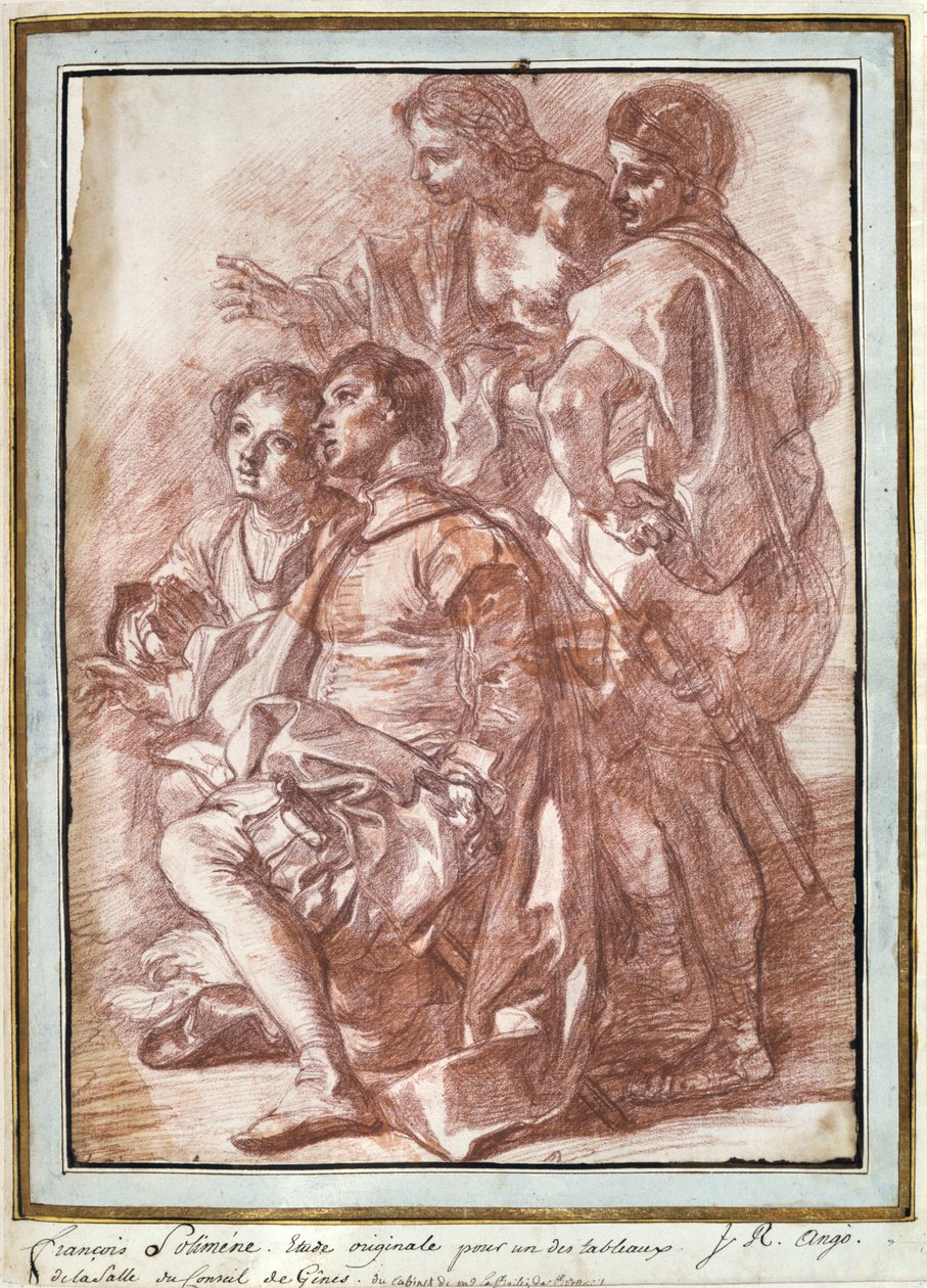 Krzysztof Kolumb lądujący w Ameryce, c1760-1770 autorstwa Jean Robert Ango