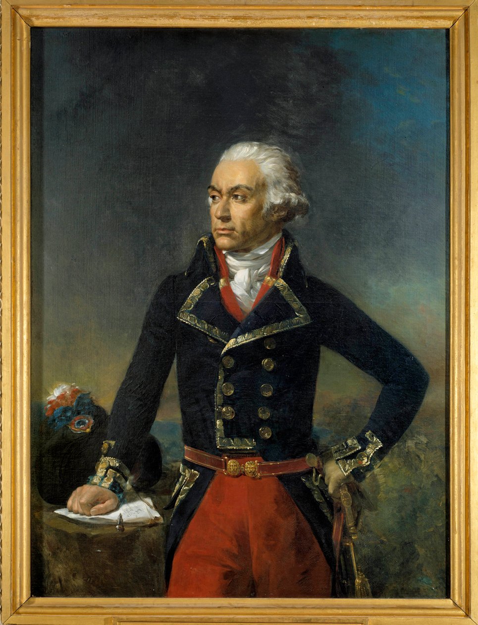 Portret Charlesa Francois Dumouriez, głównodowodzącego Armii Północnej 1792 (1739-1823) Obraz Jean-Sebastien Rouillard (1789-1852) 1835 Nd. 1,35x1m. autorstwa Jean Sebastien Rouillard