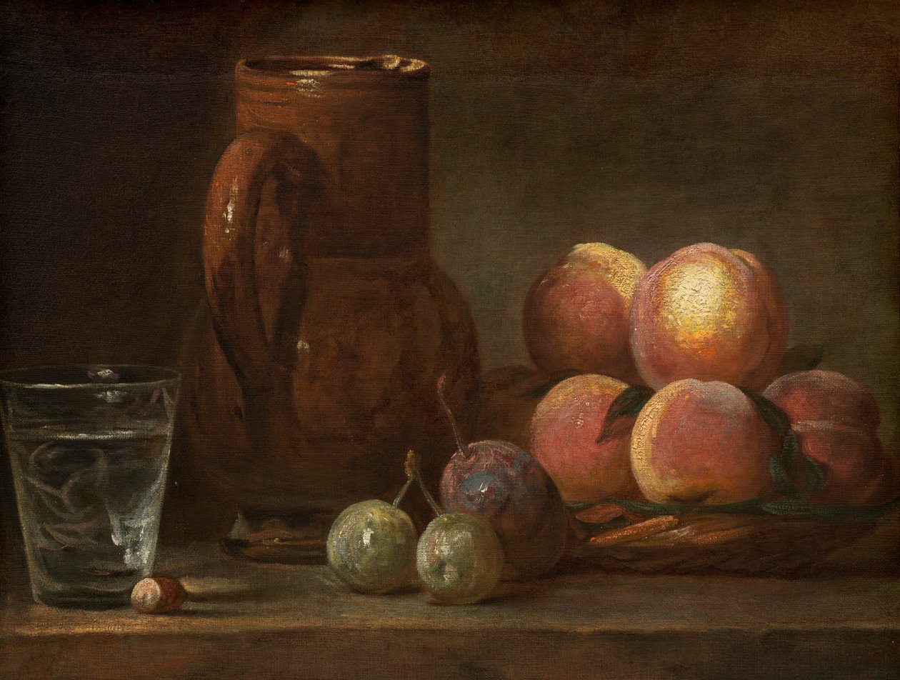 Owoce, Dzbanek i Szklanka autorstwa Jean Baptiste Simeon Chardin
