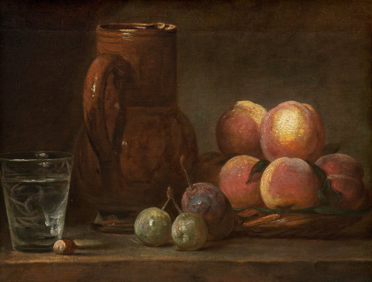 Owoc, dzban i szklanka, c. 17261728. autorstwa Jean Baptiste Simeon Chardin