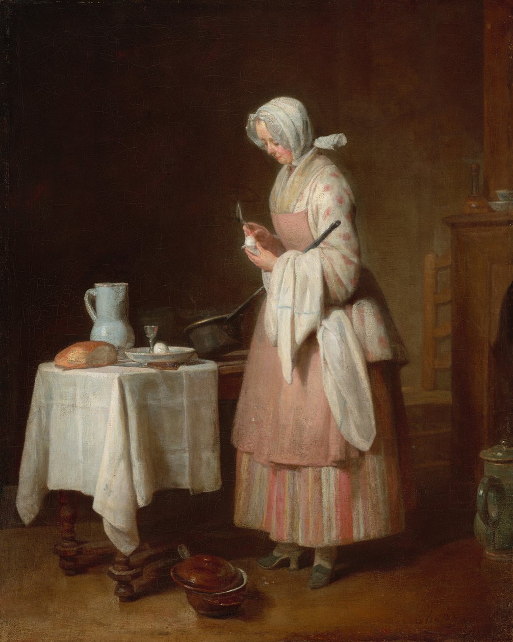 Uważna pielęgniarka autorstwa Jean Baptiste Simeon Chardin