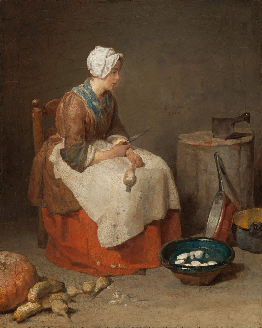 Pokojówka w kuchni autorstwa Jean Baptiste Simeon Chardin