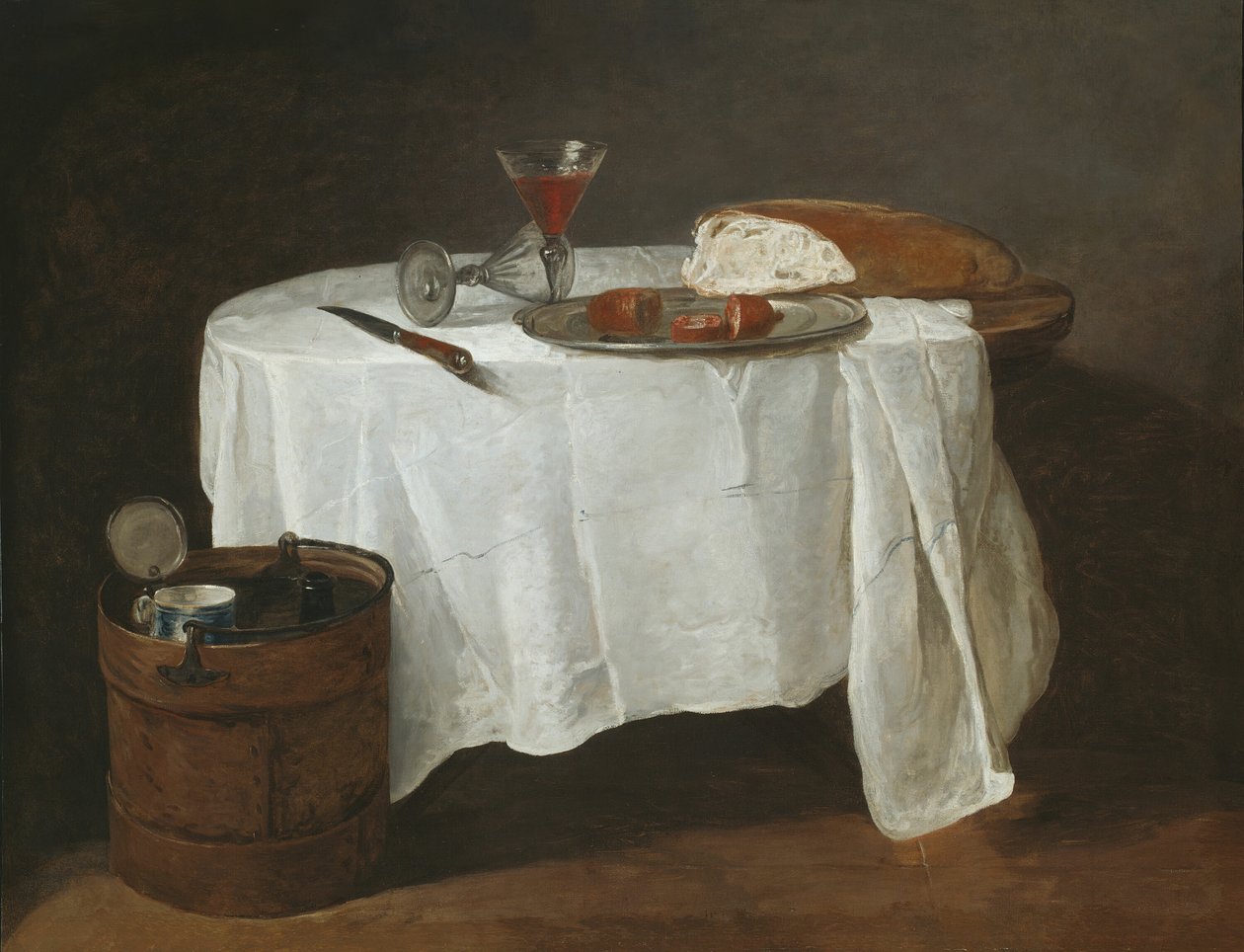 Biały Obrus, 173132. autorstwa Jean Baptiste Simeon Chardin