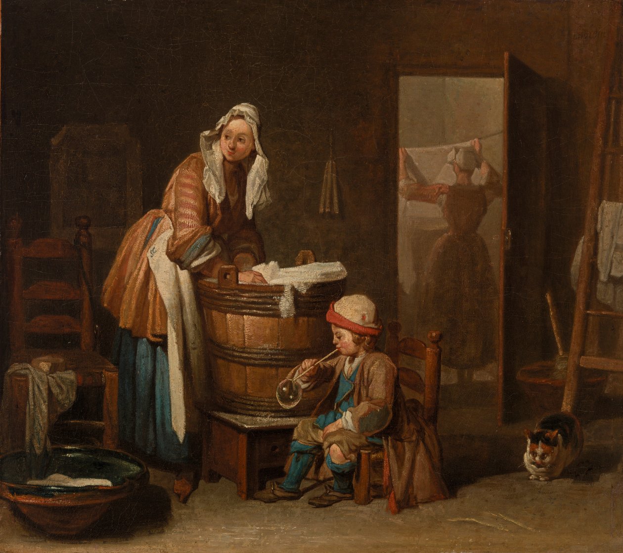 Kobieta robi pranie (Praczka) autorstwa Jean Baptiste Simeon Chardin
