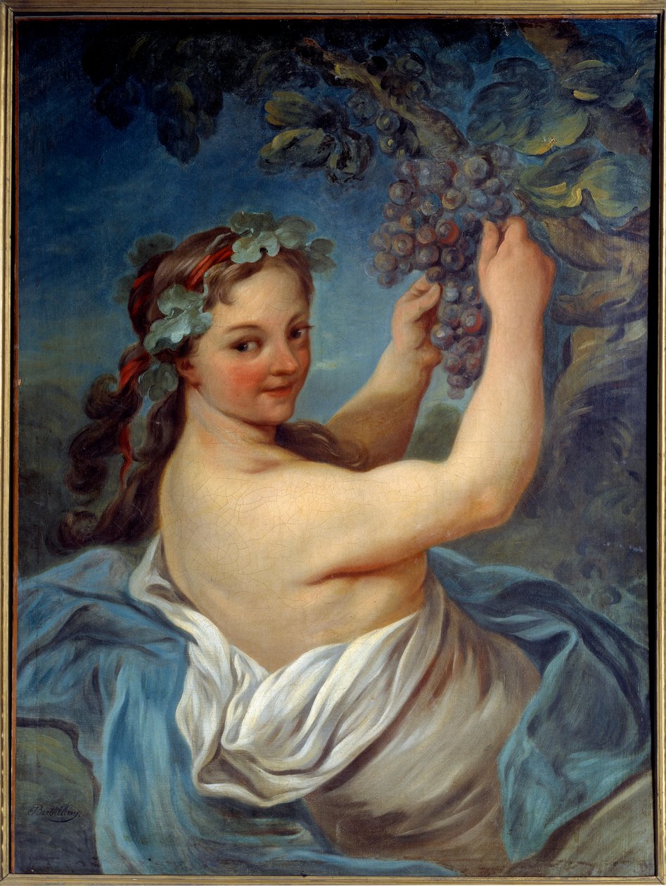 Obraz bachantki Jean Simon Berthelemy (1743-1811) XIX-wieczny Laon, Musee des Beaux Arts autorstwa Jean Simon Berthelemy