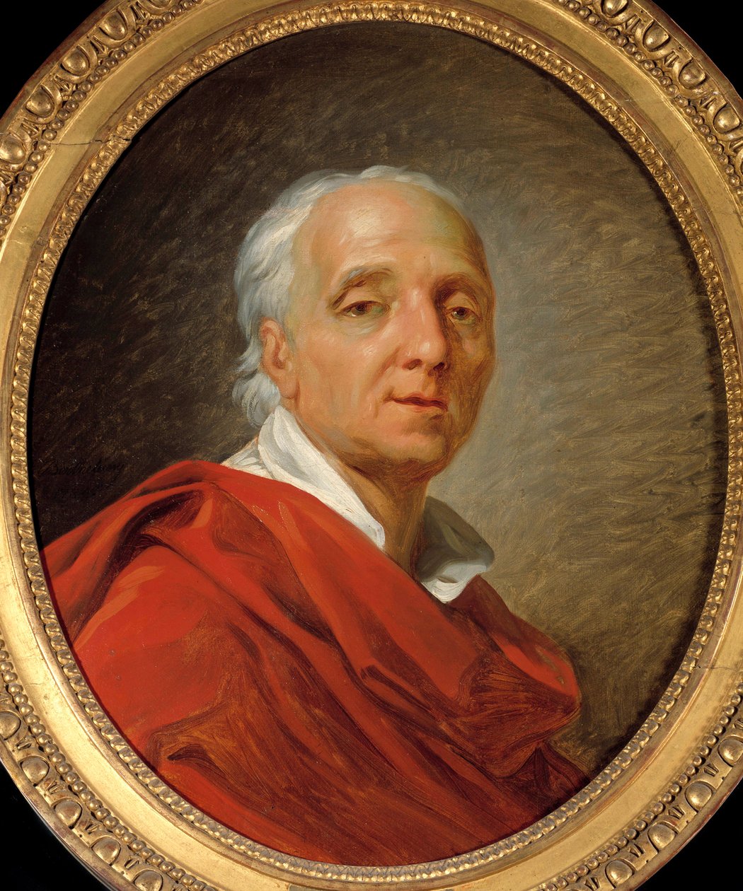 Wiek Oświecenia: „” Portret Denisa Diderota (1713-1784), pisarza i filozofa”” Obraz Jeana Simona Berthelemy (1743-1811) 1784 Wymiary 0,55 x 0,46 m. Paryż, Muzeum Carnavalet autorstwa Jean Simon Berthelemy