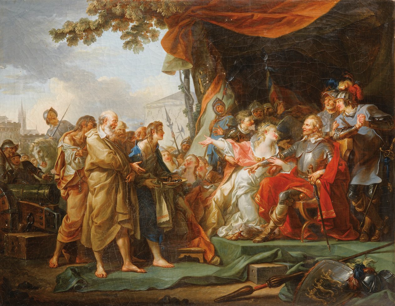 Francuski:  Les Bourgeois de Calais Mieszczanie z Calais autorstwa Jean Simon Berthelemy