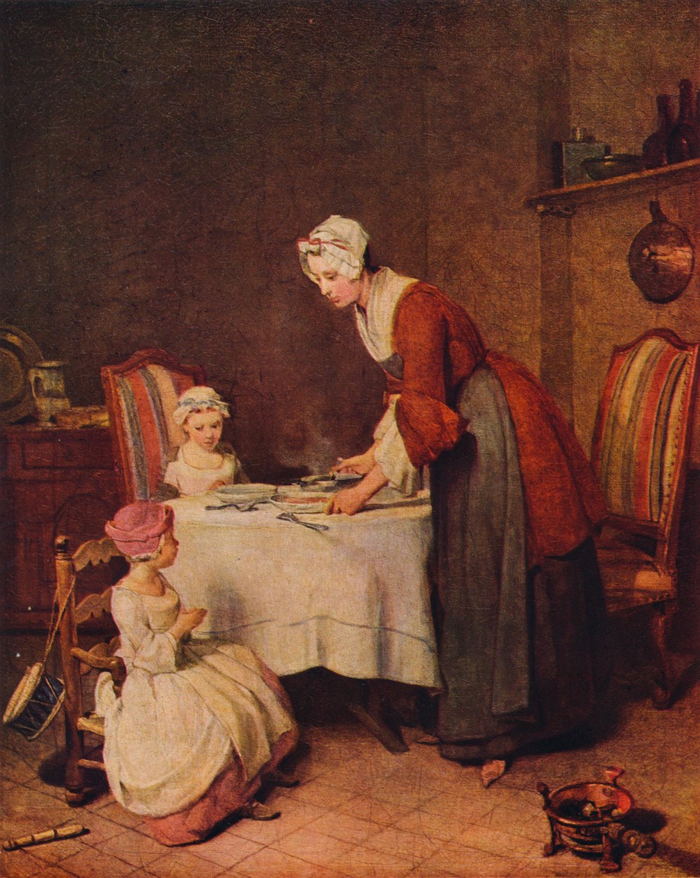 Grace lub Le Benedicite tytuł francuski, c1740. autorstwa Jean Baptiste Simeon Chardin