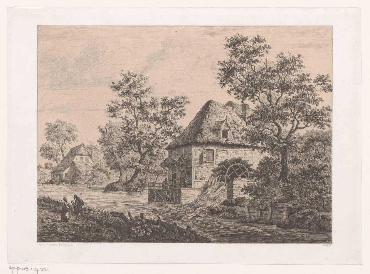 Młyn wodny w pobliżu Krefeld autorstwa Jean Théodore Joseph Linnig