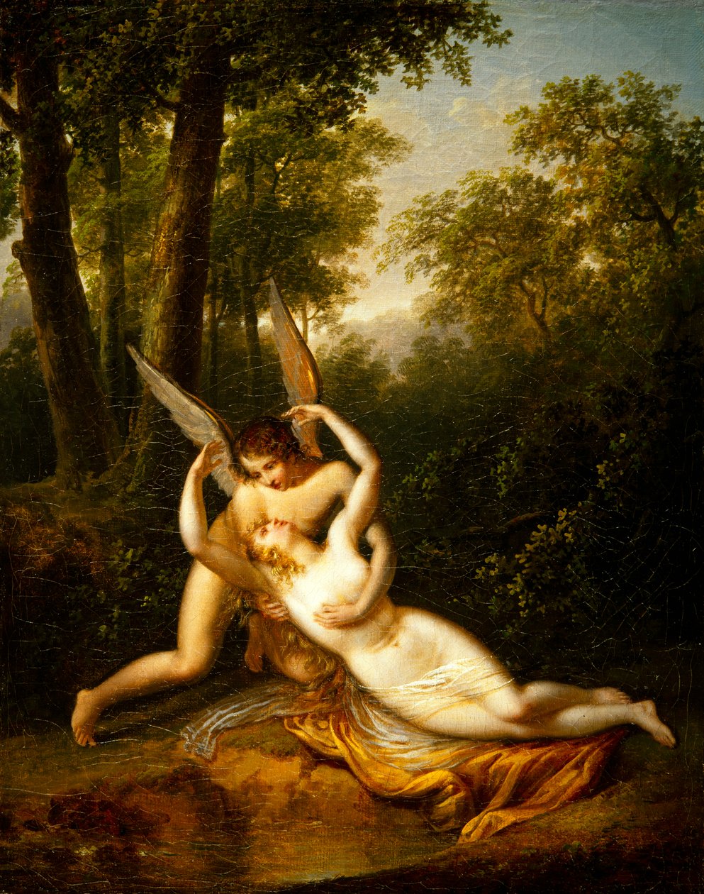 Kupidyn i Psyche (olej na płótnie) autorstwa Jean Victor Bertin