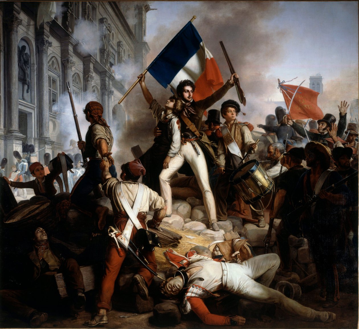 Walka w Hotel de Ville, 28 lipca 1830 autorstwa Jean Victor Schnetz