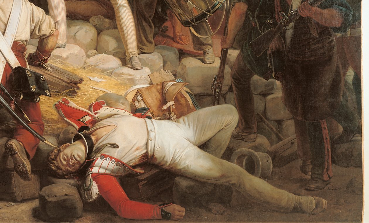 Walka w Hotelu de Ville, 28 lipca 1830, 1833 (detal z 39427) autorstwa Jean Victor Schnetz