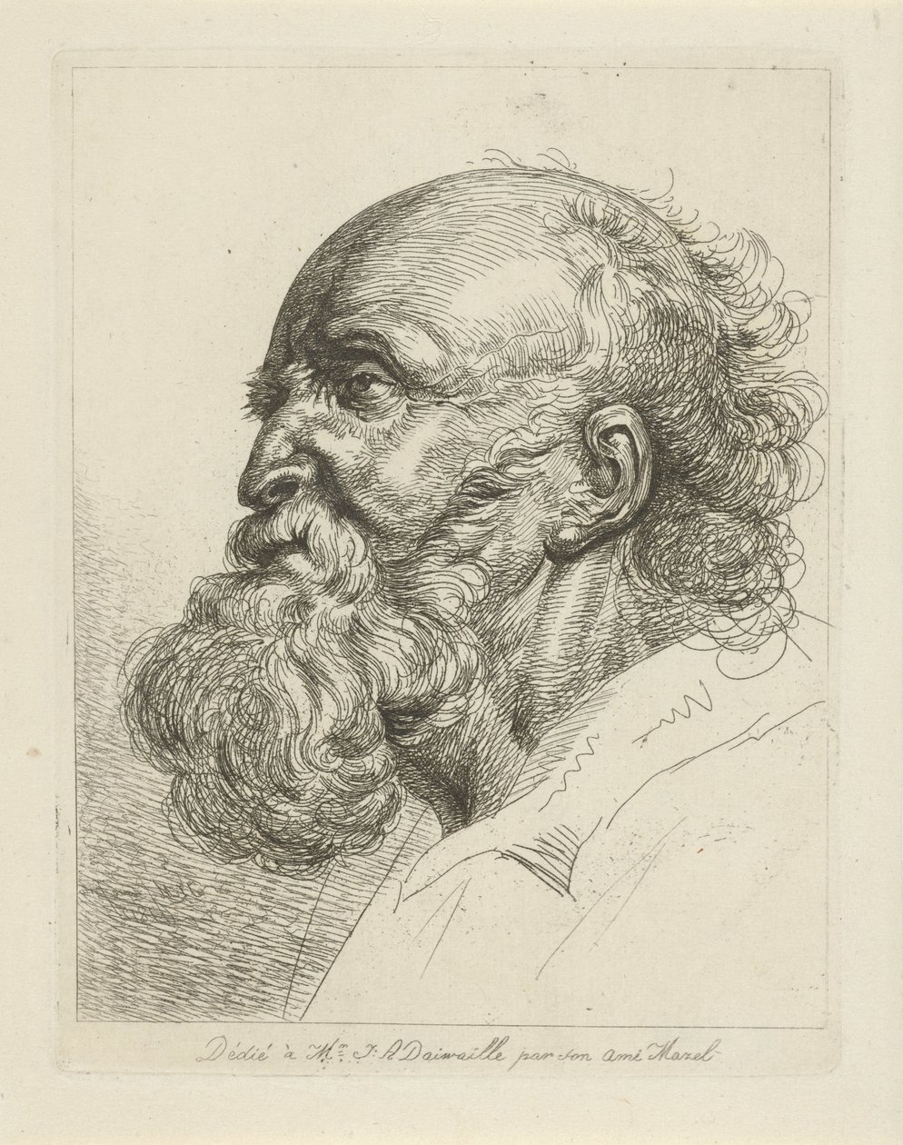 Portret starca z brodą autorstwa Jean Zacherie Mazel