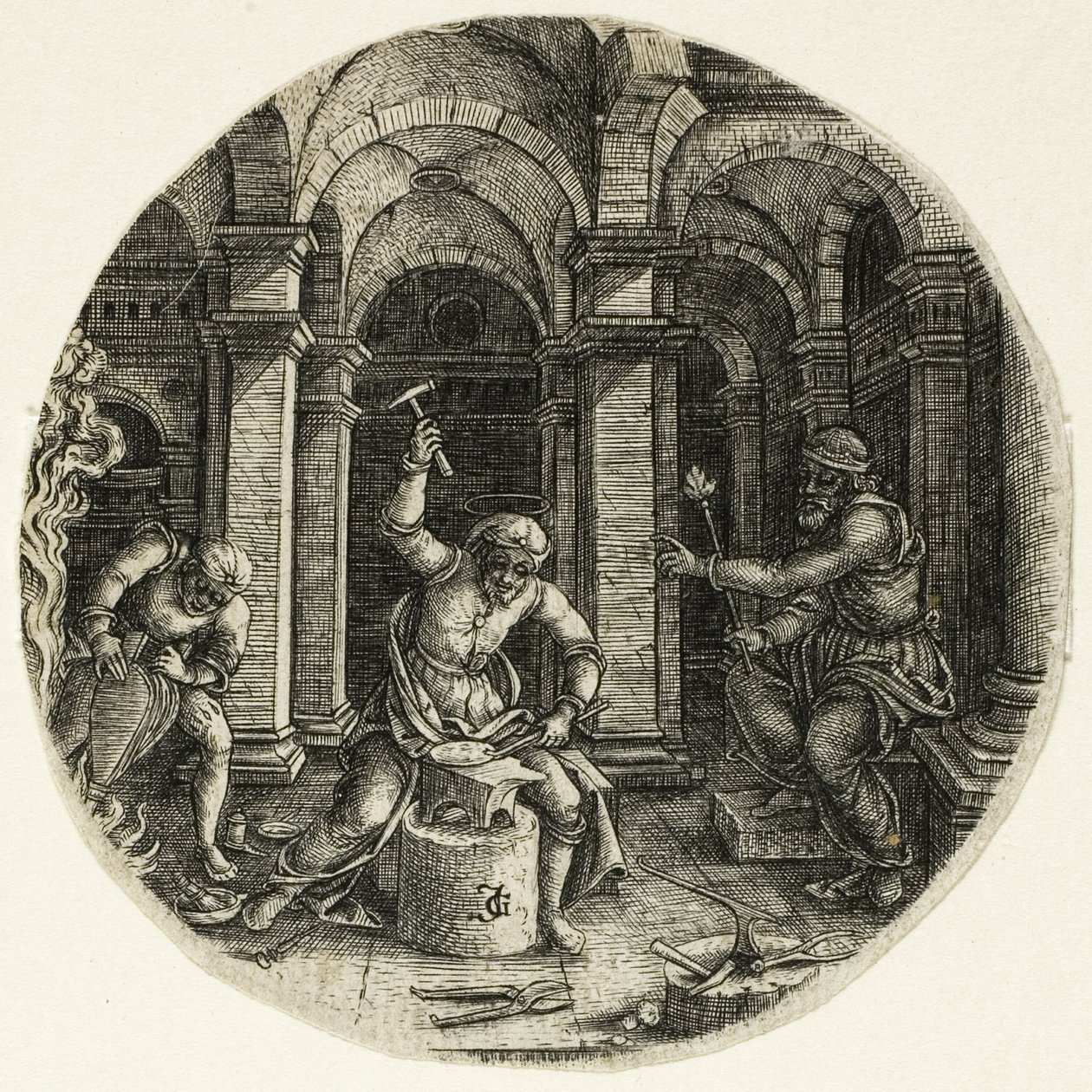 Święty Eligiusz i król Dagobert autorstwa Jean de Gourmont
