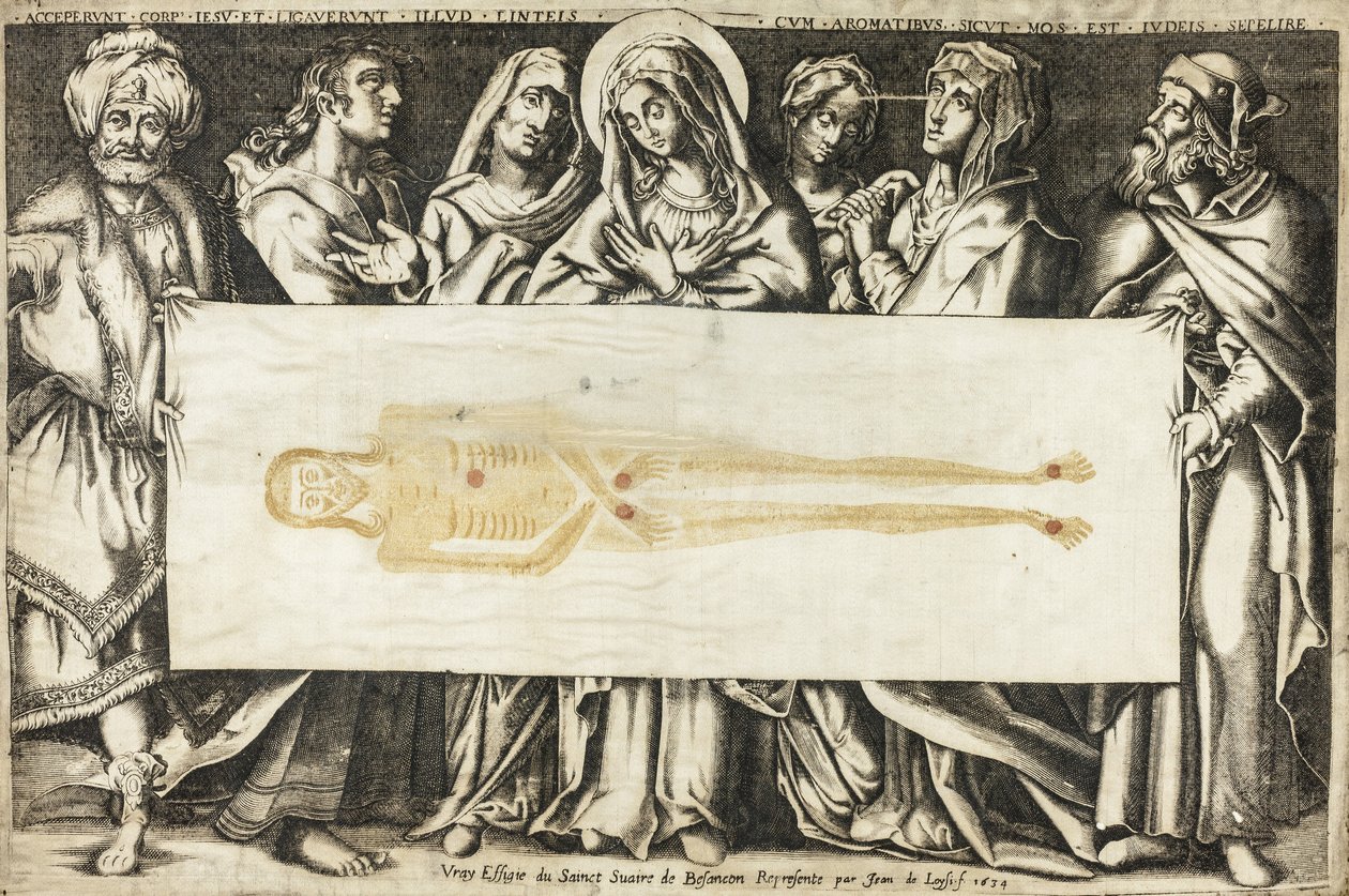 Święty Całun z Besançon, 1634 autorstwa Jean de Loisy