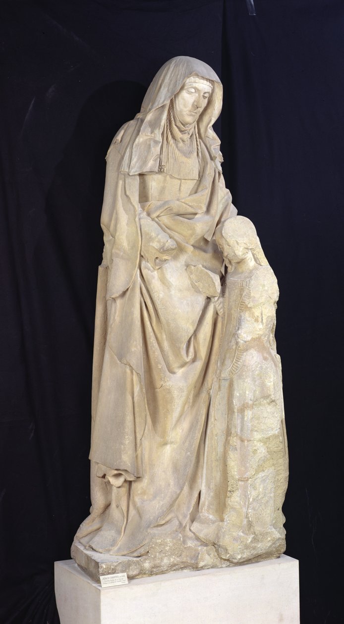 Św. Anna wychowująca Dziewicę, z Chateau des Ducs de Bourbon, Chantelle, c.1500-03 autorstwa Jean fl.c.1465 c.1516 Guilhomet