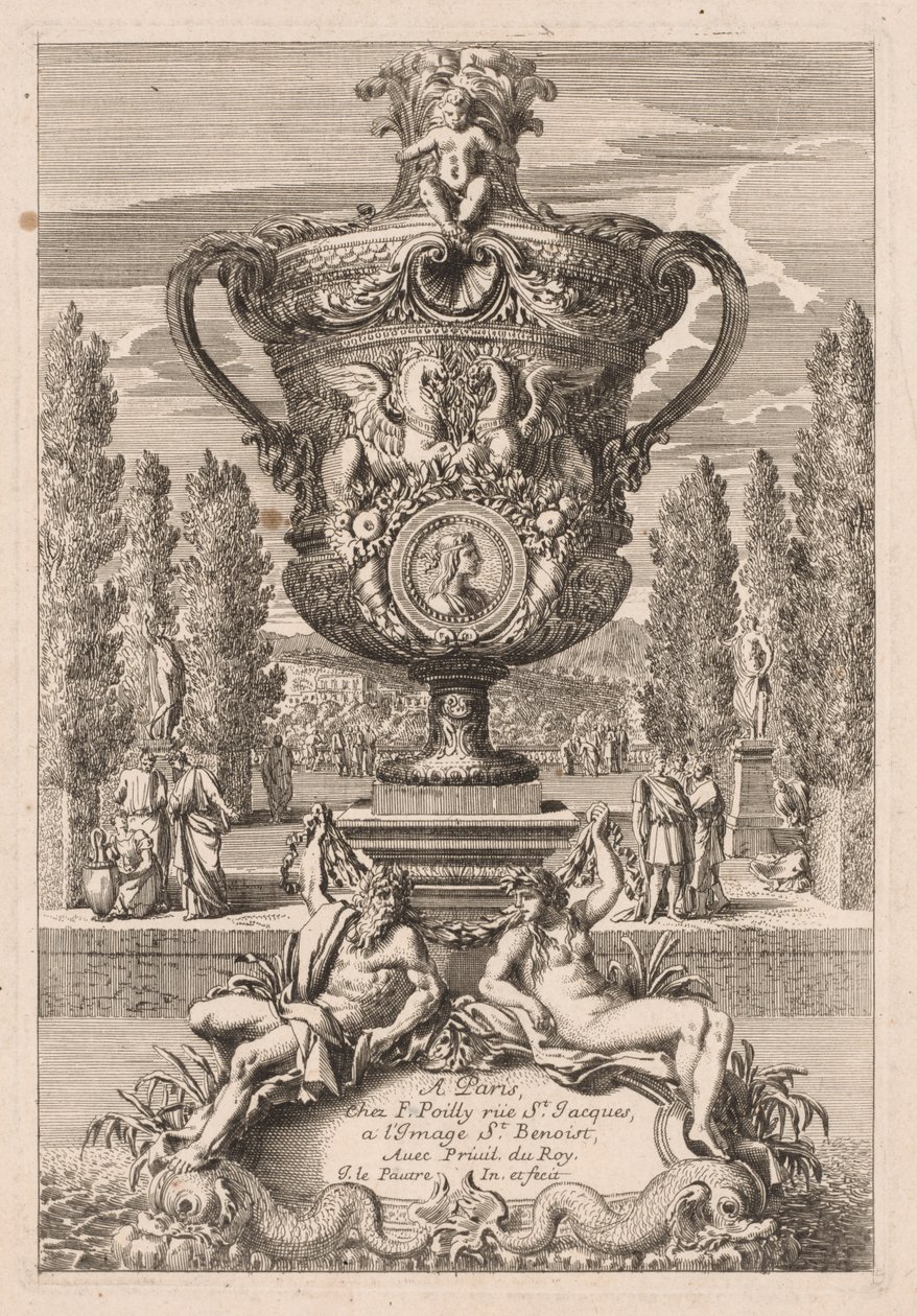Urna dekoracyjna, XVII wiek. autorstwa Jean le Pautre