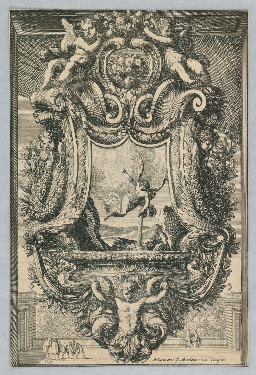 Projekt wylewek do wody święconej z „Inventions Pour Faire des Plaques” autorstwa Jean le Pautre