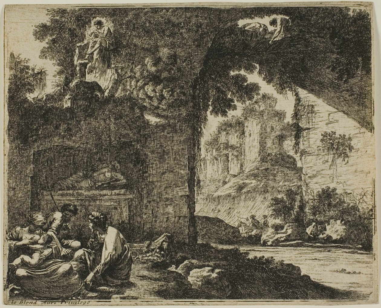 Pasterze w ruinach autorstwa Jean le Pautre