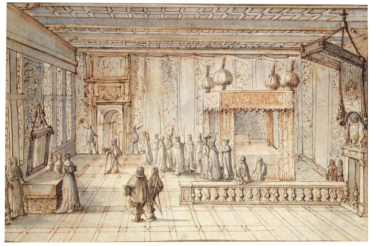 „Komnata króla Ludwika XIV w Wersalu”, 1654 autorstwa Jean le Pautre