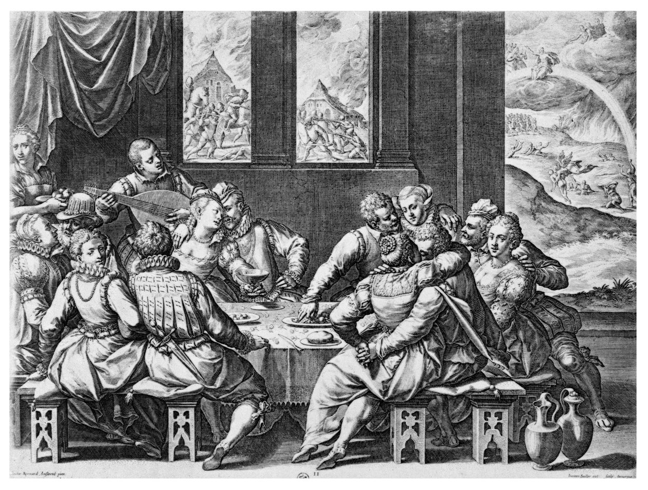 Życie na dworze Katarzyny Medycejskiej (1519-89), XVI wiek autorstwa Jean or Johann Sadeler