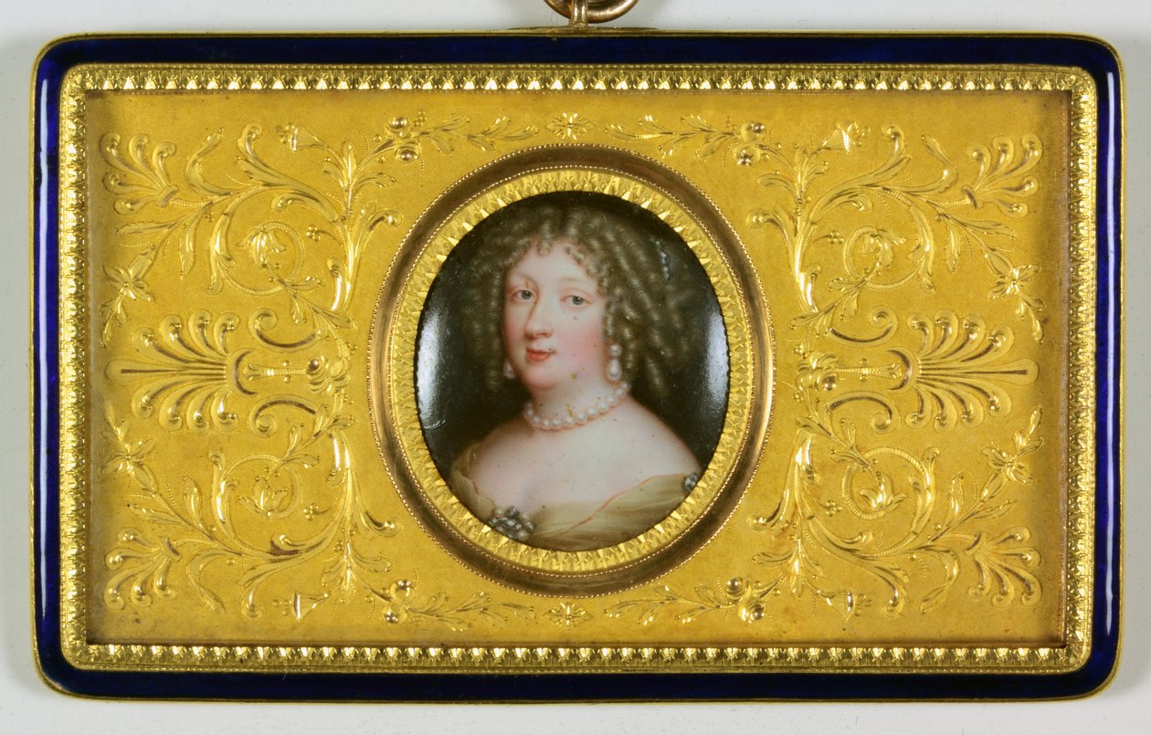 Pani o imieniu Madame De Montespan (emalia) autorstwa Jean the Elder Petitot