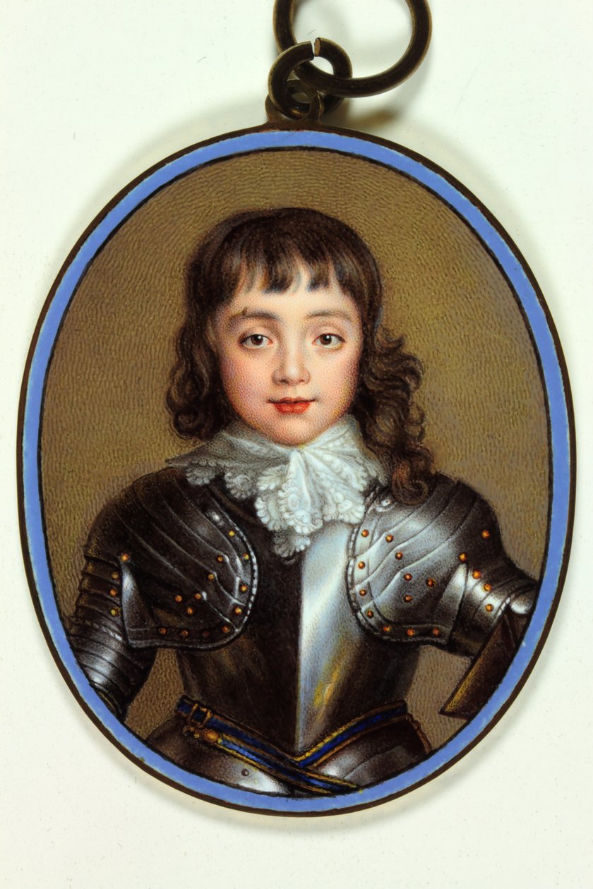 Karol, książę Walii, później Karol II autorstwa Jean the Elder Petitot