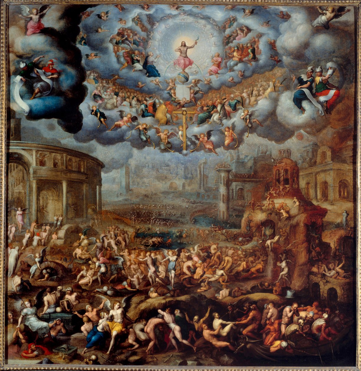Sąd Ostateczny Obraz Jeana Cousina Syna (1522-1594) XVI-wieczne Słońce. 1,45x1,42 m² autorstwa Jean the Younger Cousin