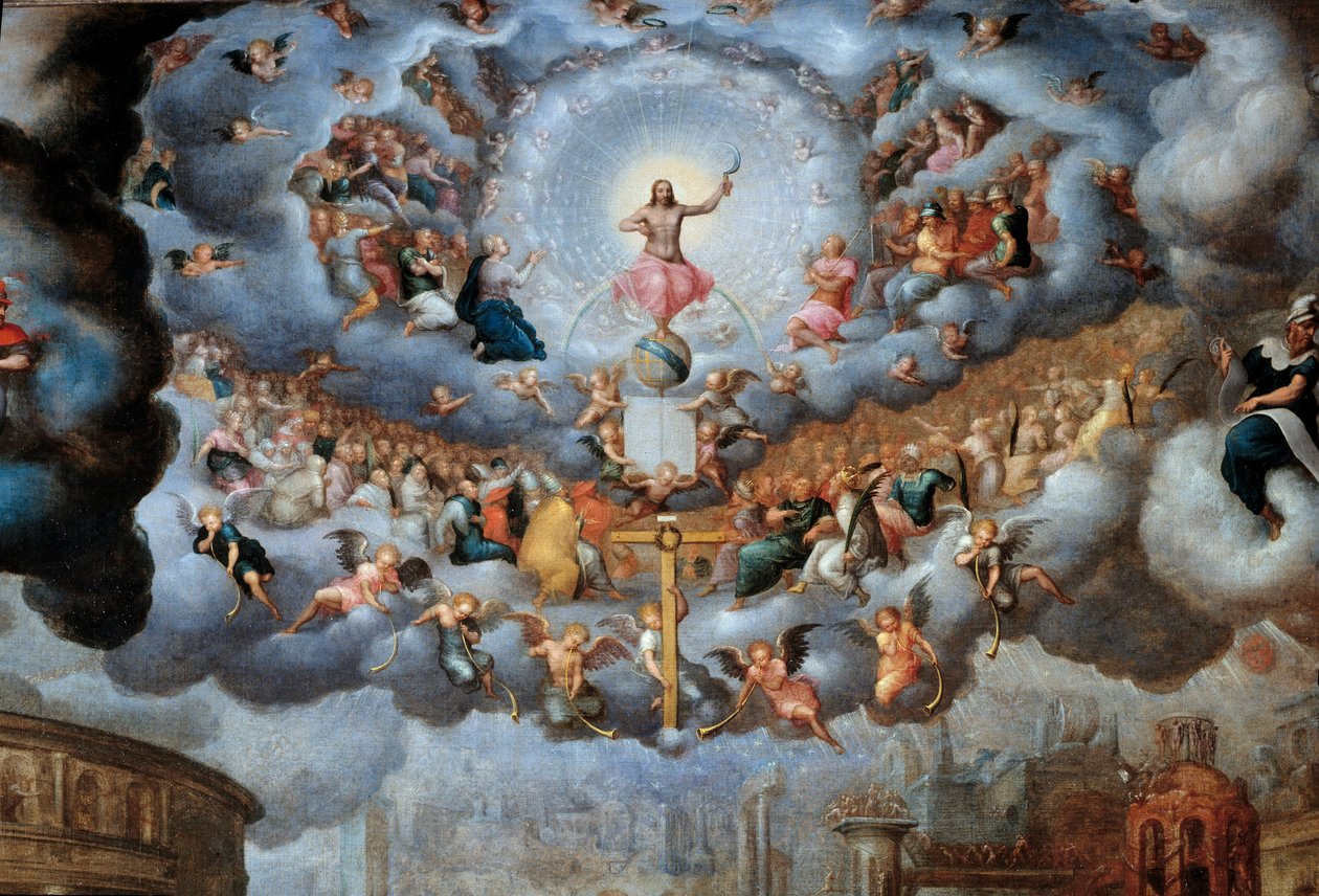 Szczegół Sądu Ostatecznego. Obraz Jeana Cousina Syna (1522-1594) XVI w. Słońce. 1,45x1,42 m² autorstwa Jean the Younger Cousin