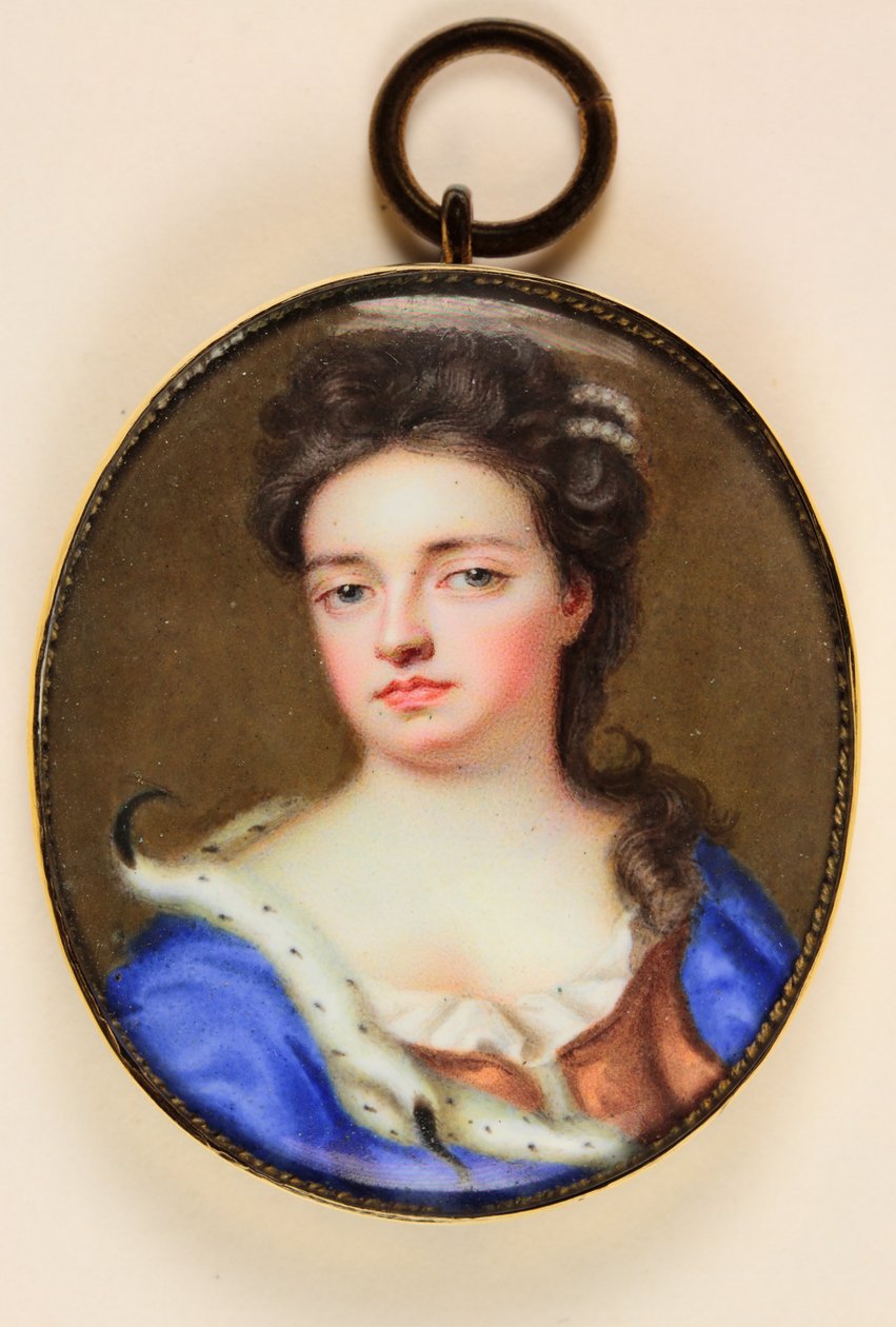 Queen Anne (akwarela na welinie) autorstwa Jean the Younger Petitot