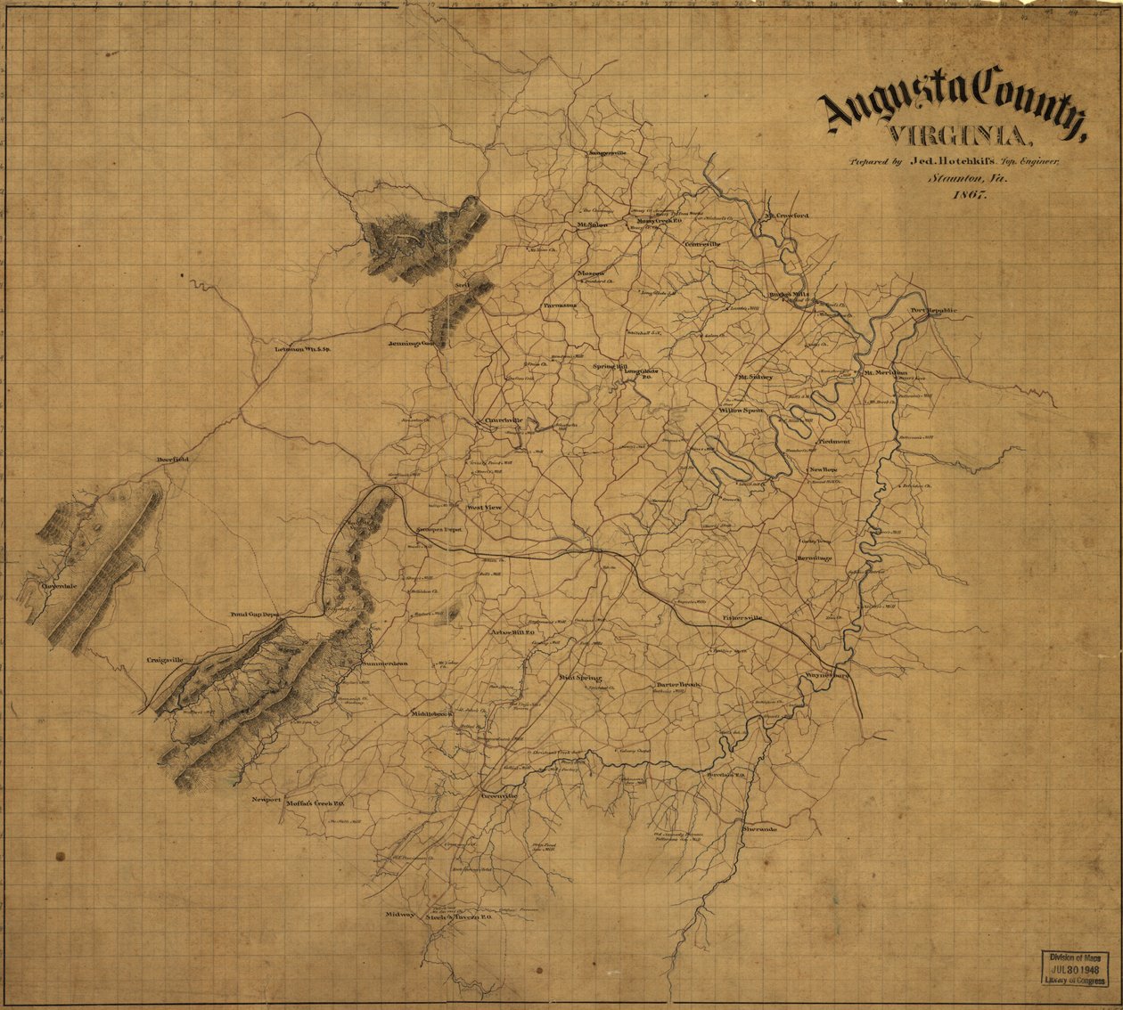 Hrabstwo Augusta, Wirginia, LOC 99446931 autorstwa Jedediah Hotchkiss
