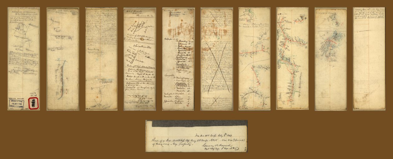 Memoranda J. Hotchkissa, Top. Eng., Hd. Qrs., 2nd Corps, A.N.Va. - (Chancellorsville, Wirginia). LOC 2005625049 autorstwa Jedediah Hotchkiss