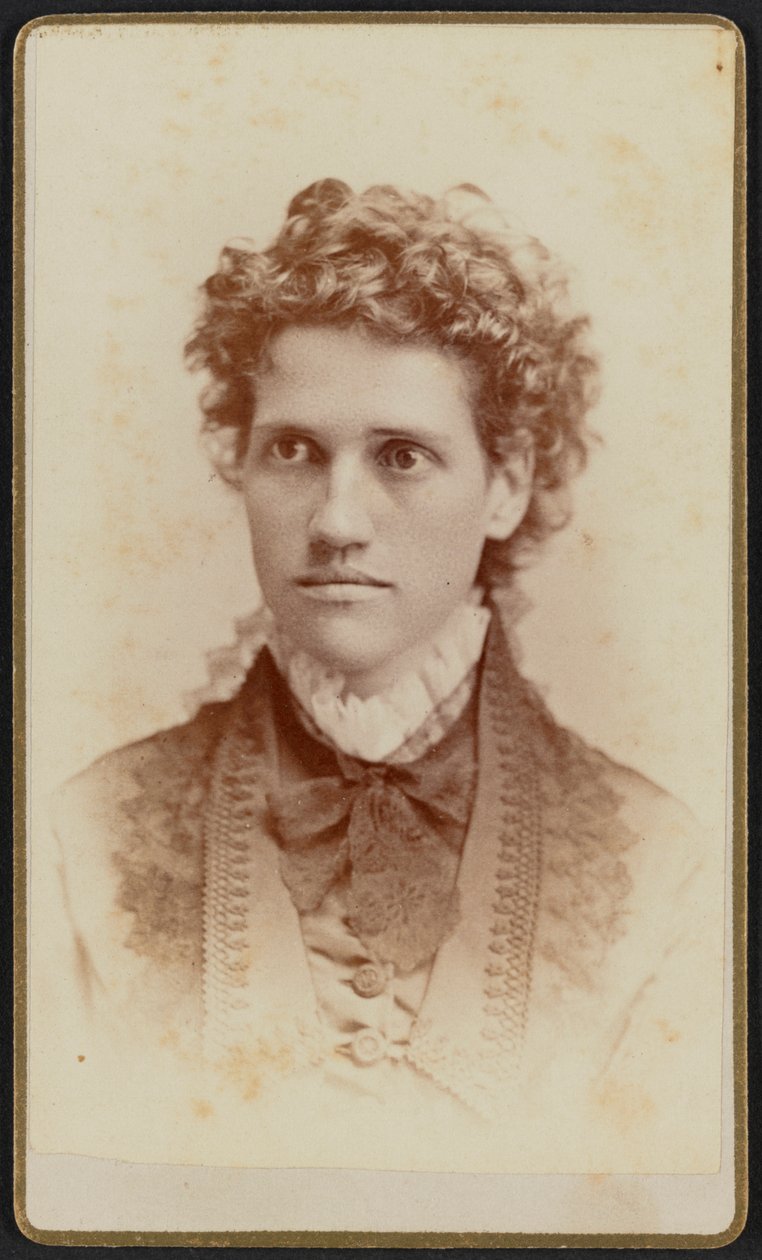Carte-de-visit portret panny Julii J. Thomas, ca. 1875. autorstwa Jefferson Beardsley